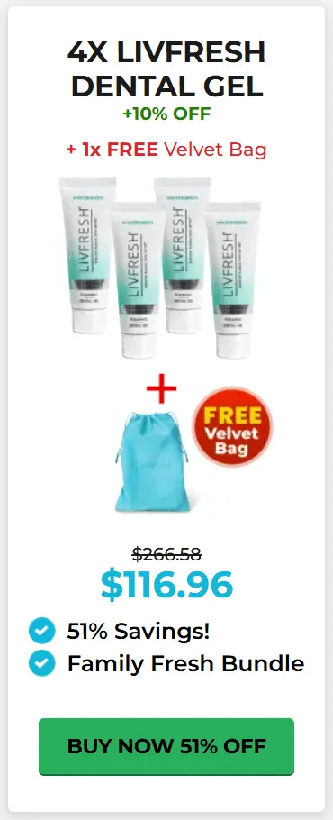 LivFresh Dental Gel Pricing 1